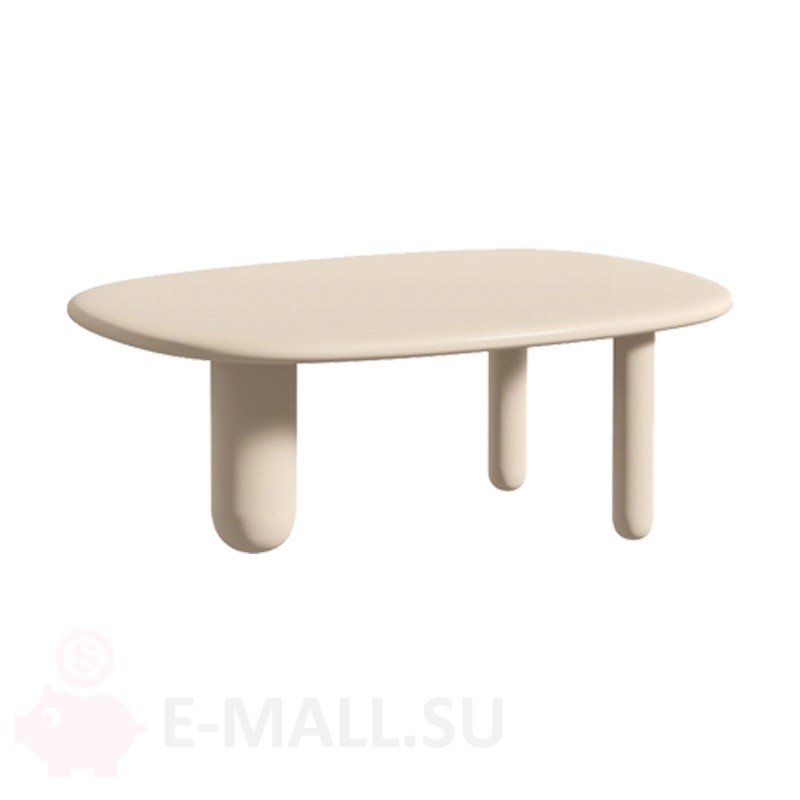 Кофейные столики в стиле Totoro by Driade, большой молочно-белый 78*54*30 см