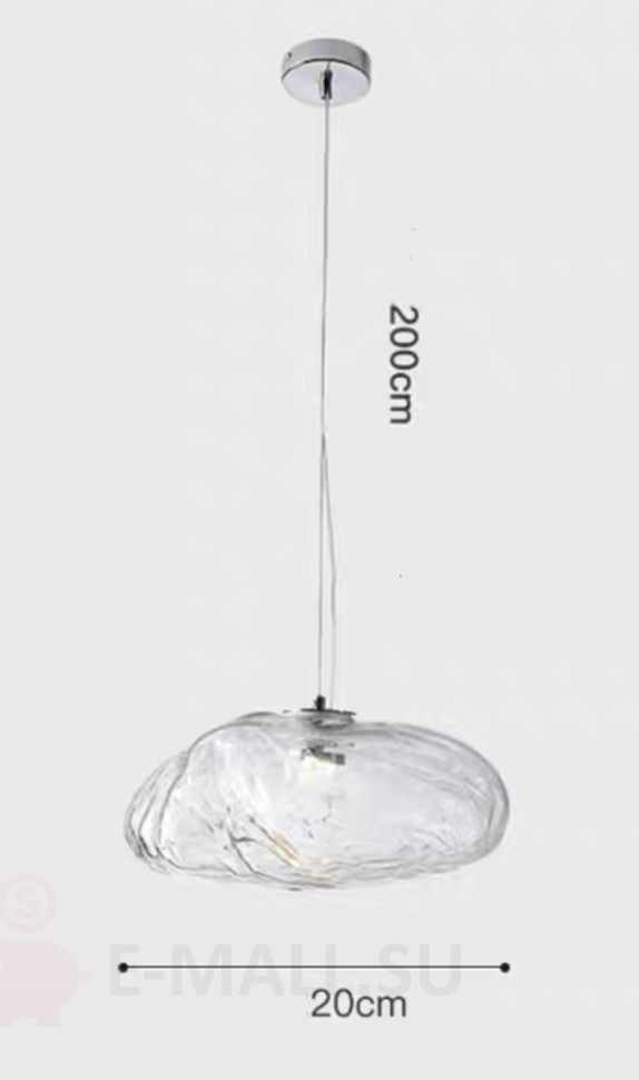 Подвесной светильник Nube de cristal, Прозрачный / 20см
