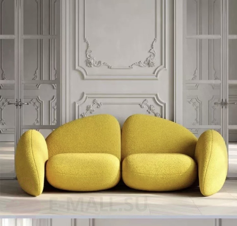 34337.970 Дизайнерский диван Tomasso в интернет-магазине E-MALL.SU 8 800 775 8355   Диваны Дизайнерский диван Tomasso, 2-х местный 180*97*86 см/ цвет желтый