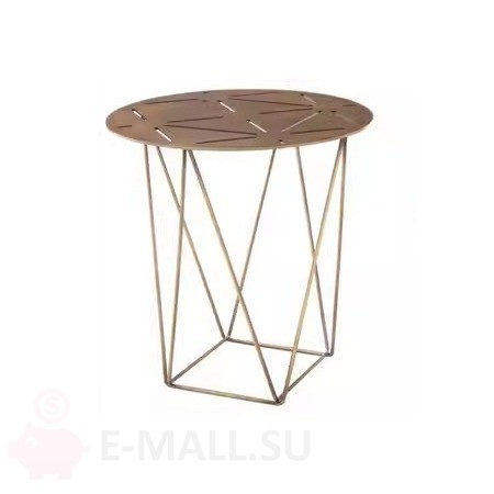 Журнальные и кофейные столики в стиле Joco Walter Knoll Occasional Table, бронзовый высокий, D50 H53 cm