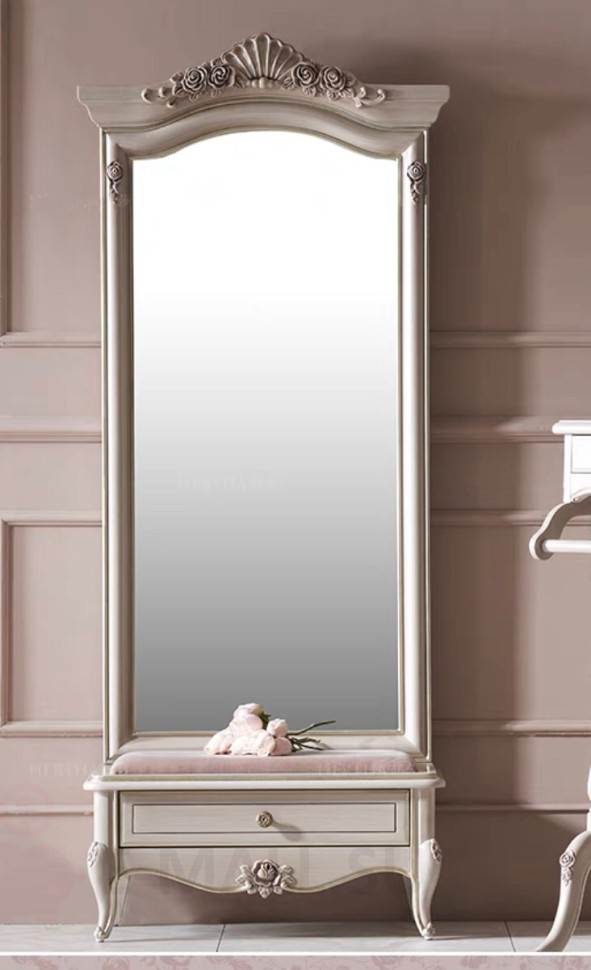 Напольное зеркало в классическом стиле с ящиком Roses Charm , 