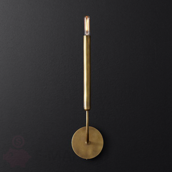 Минималистичный настенный светильник Candle, цвет бронзовый одна лампа, железо