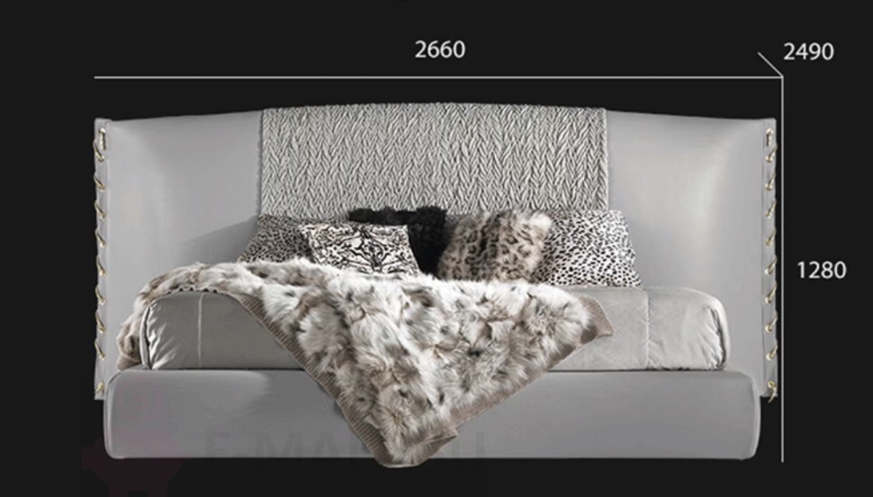 Кровать Serpentino в стиле Visionnaire, Кровать / спальное место 180*200