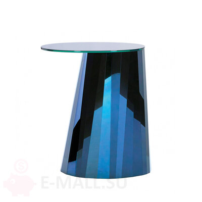 Столик в стиле Pli Side Table by ClassiCon, Синий высокий 530*650 мм