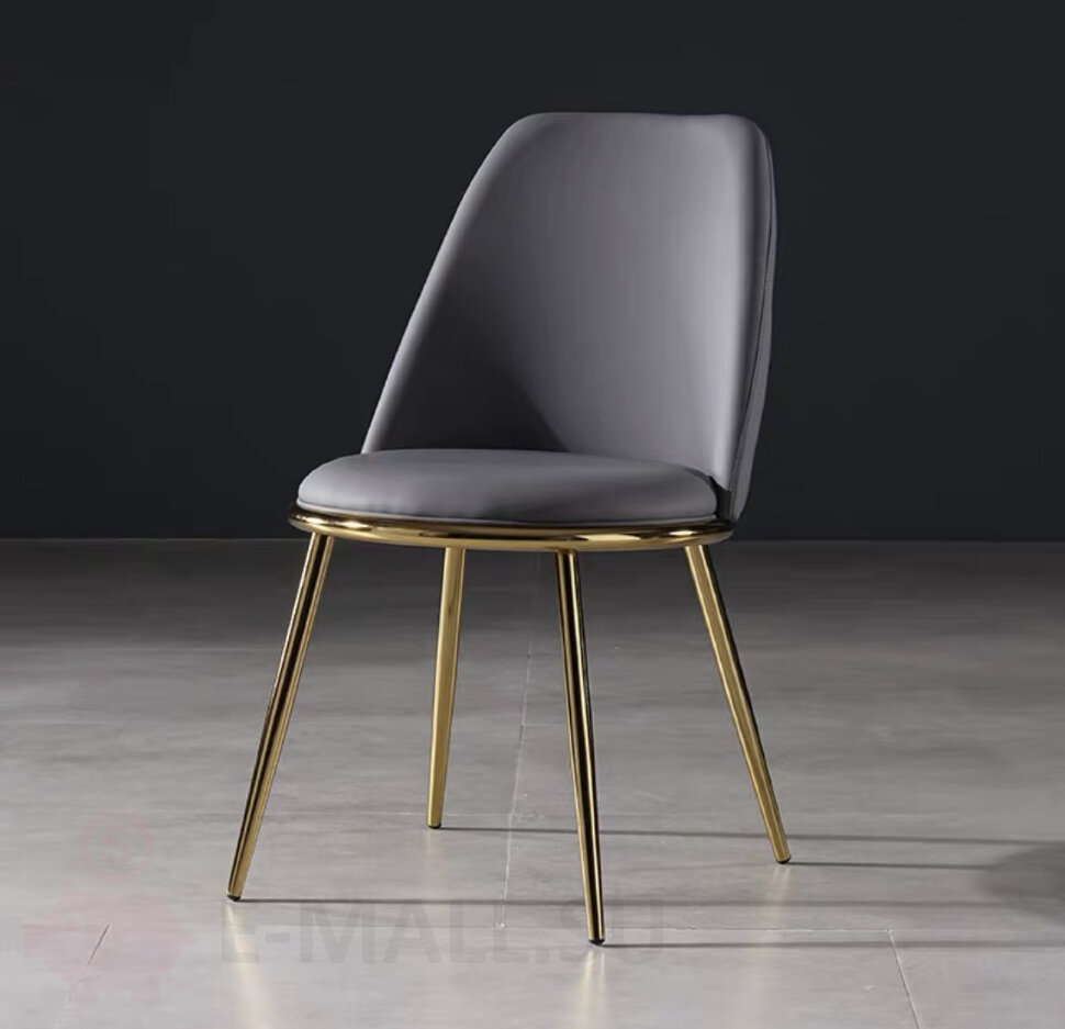 Элегантный стул из микроволокна на металлических ножках