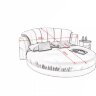Большая круглая свадебная кровать с латексным матрацем + 2 тумбочки