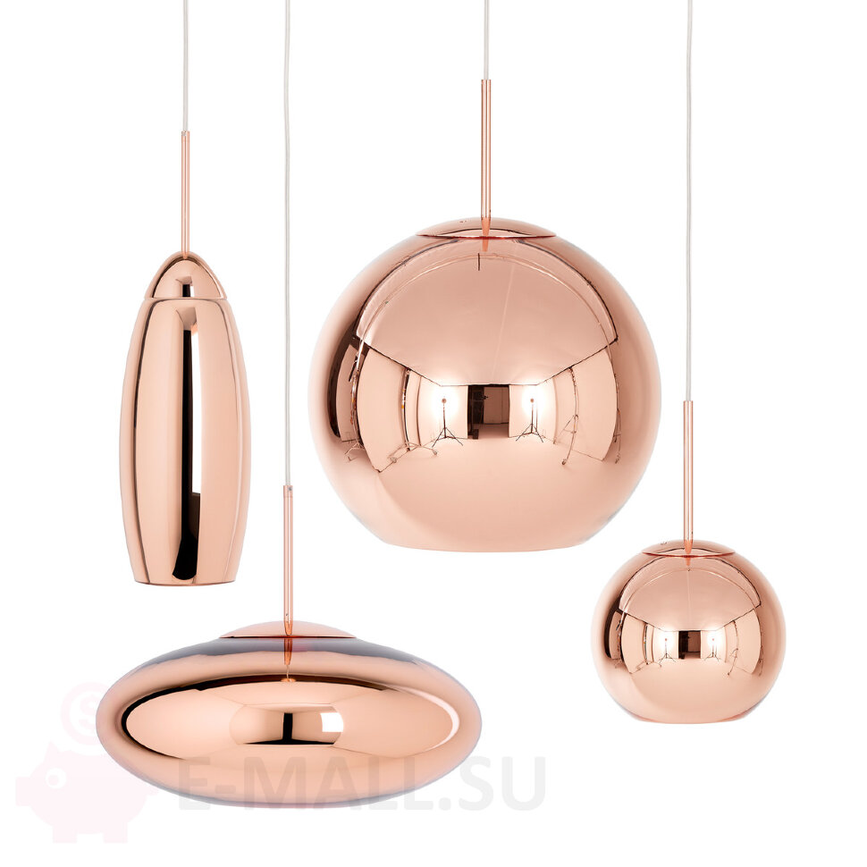 Люстра Tom Dixon Copper Wide Pendant Lamp designed by Tom Dixon, 