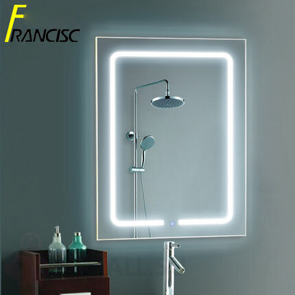 Зеркало со светодиодной подсветкой Francisc L-9, Белый, 700*900