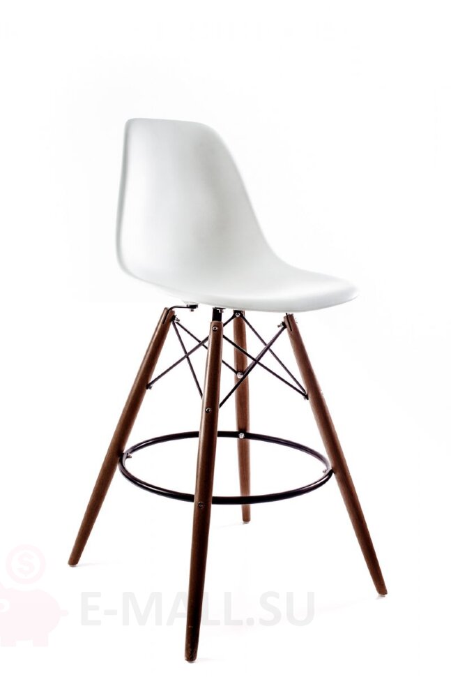 Пластиковые барные стулья DSW, дизайн Чарльза и Рэй Эймс Eames, ножки темные