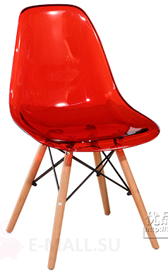 Пластиковые стулья DSW прозрачные, дизайн Чарльза и Рэй Эймс Eames, ножки светлые
