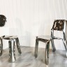 Стул из полированной нержавеющей стали в стиле Chippensteel Chair in Polished Stainless Steel by Zieta