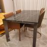 Стол обеденный для столовой с ножками из нержавеющей стали и керамической столешницей