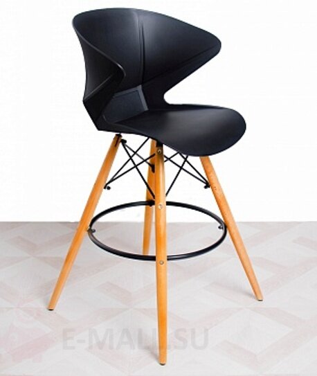 Пластиковые барные стулья DSW DEEP FULL, дизайн Чарльза и Рэй Эймс Eames, ножки светлые