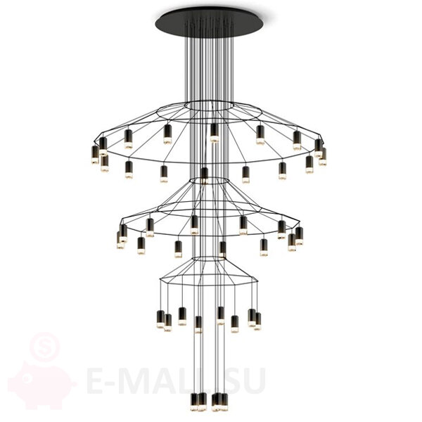 Люстра Vibia Wireflow Chandelier 0378 LED Suspension 42 lamp, 