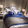 Роскошная кровать Feronia 1,8 м во французском стиле из натурального дерева и натуральной кожи