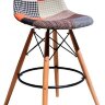 Пластиковые барные стулья DSW PATCHWORK, дизайн Чарльза и Рэй Эймс Eames, ножки светлые