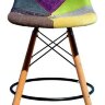 Пластиковые барные стулья DSW PATCHWORK, дизайн Чарльза и Рэй Эймс Eames, ножки светлые