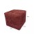 Cube Пуф из кожи и дерева в минималистичном стиле
