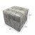 Cube Пуф из кожи и дерева в минималистичном стиле