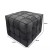 Cube Пуф из кожи и дерева в минималистичном стиле