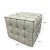 Cube Пуф из кожи и дерева в минималистичном стиле