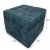 Cube Пуф из кожи и дерева в минималистичном стиле