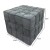 Cube Пуф из кожи и дерева в минималистичном стиле