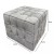 Cube Пуф из кожи и дерева в минималистичном стиле