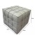 Cube Пуф из кожи и дерева в минималистичном стиле
