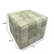 Cube Пуф из кожи и дерева в минималистичном стиле