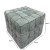 Cube Пуф из кожи и дерева в минималистичном стиле