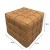 Cube Пуф из кожи и дерева в минималистичном стиле
