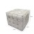 Cube Пуф из кожи и дерева в минималистичном стиле