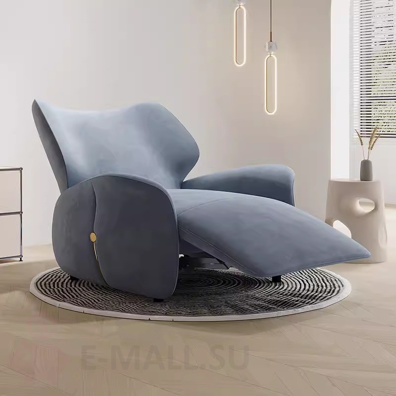 Кресло для отдыха с электрическим реклайнером Cosmic, реклайнер + USB голубой