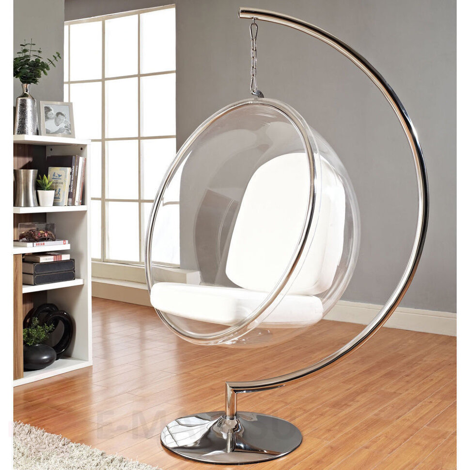 Подвесное прозрачное кресло bubble chair