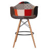 Пластиковые барные стулья DAWFULL PATCHWORK, дизайн Чарльза и Рэй Эймс Eames, ножки светлые