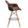 Пластиковые барные стулья DAWFULL PATCHWORK, дизайн Чарльза и Рэй Эймс Eames, ножки светлые