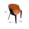 Стул обитый кожей в стиле Pallas Arm Chair by Eurostyle 11