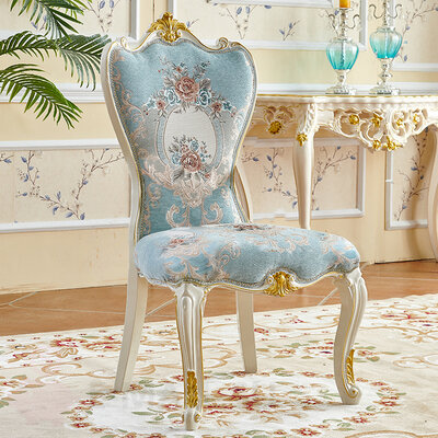 Обеденный стул из дерева в классическом стиле, обивка шенилл, Цвет 2