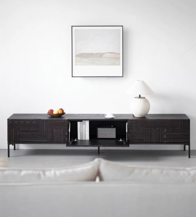 Интерьерная тв тумба на высоких металлических ножках в стиле Ethnicraft Archiproducts