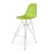 Пластиковые барные стулья DSR, дизайн Чарльза и Рэй Эймс Eames, ножки хром, зеленый