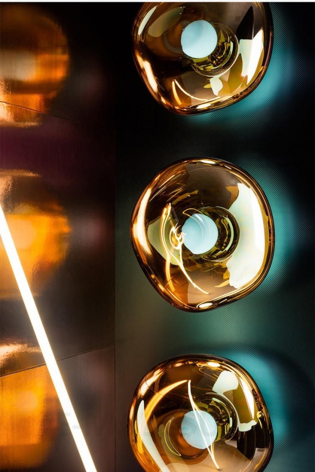 Настенный светильник в стиле Melt LED Surface Light Wall Sconce by Tom Dixon, золото