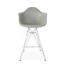 Пластиковые барные стулья DAR, дизайн Чарльза и Рэй Эймс Eames, ножки хром