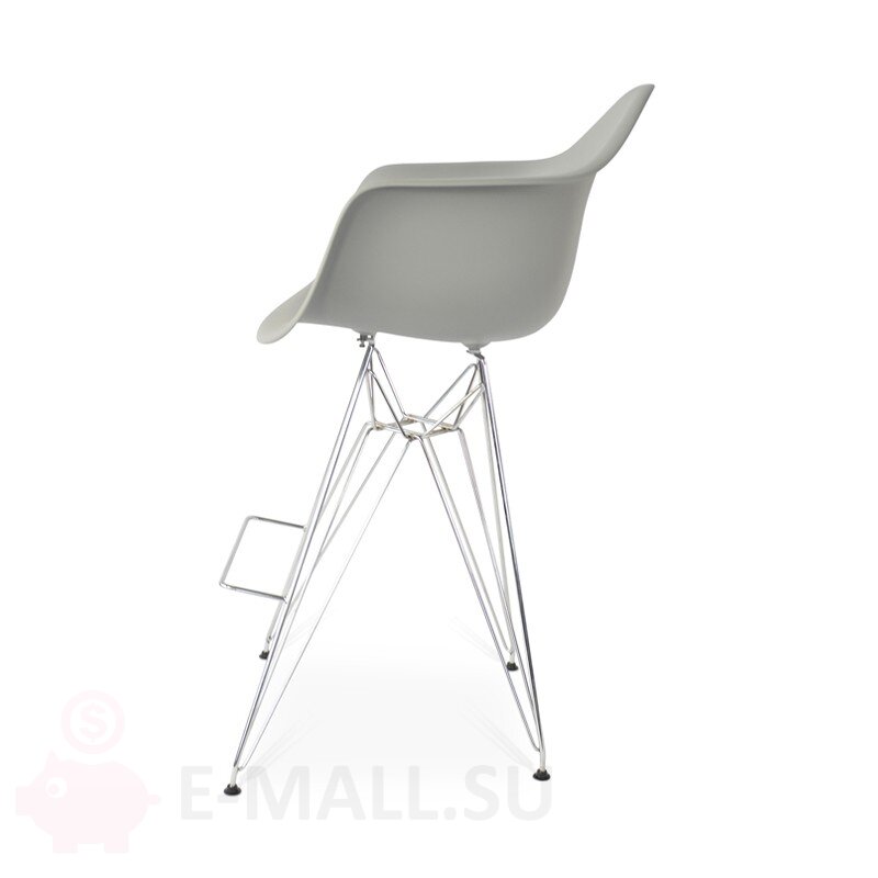 Пластиковые барные стулья DAR, дизайн Чарльза и Рэй Эймс Eames, ножки хром
