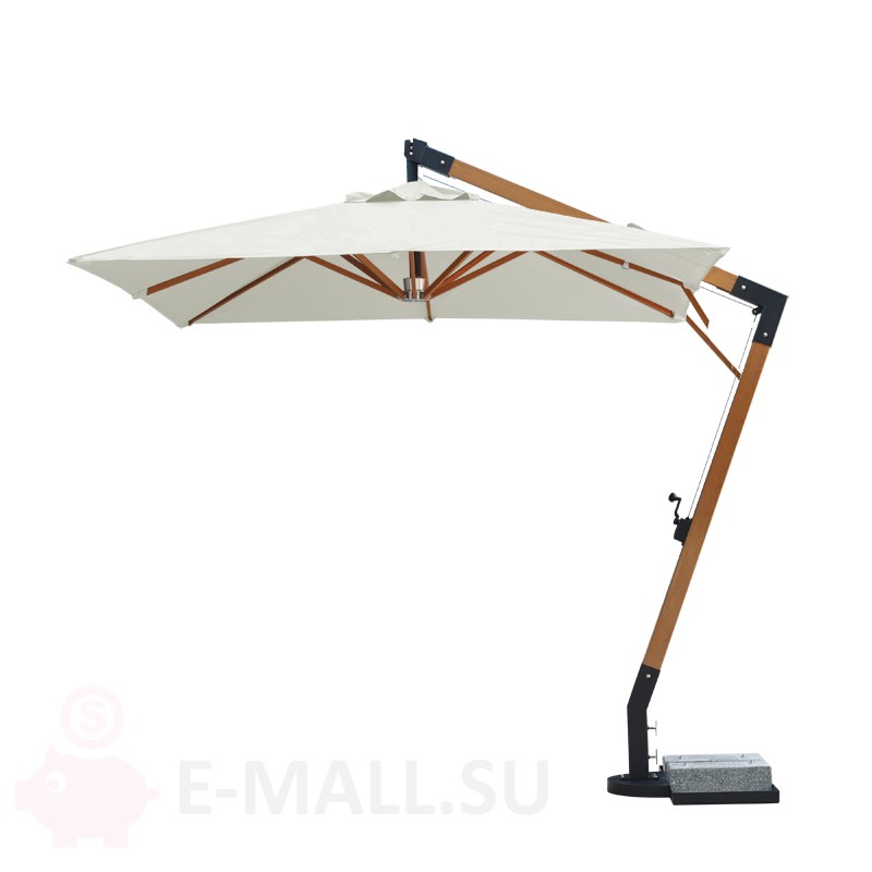 Зонт для улицы от солнца и дождя, зонт для двора, большой садовый зонт для террасы, большой открытый солнечный зонт, квадратный эконом 2.5 м, вес мрамора 80 кг
