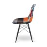 Пластиковые стулья DSW PATCHWORK, дизайн Чарльза и Рэй Эймс Eames, ножки черные дерево