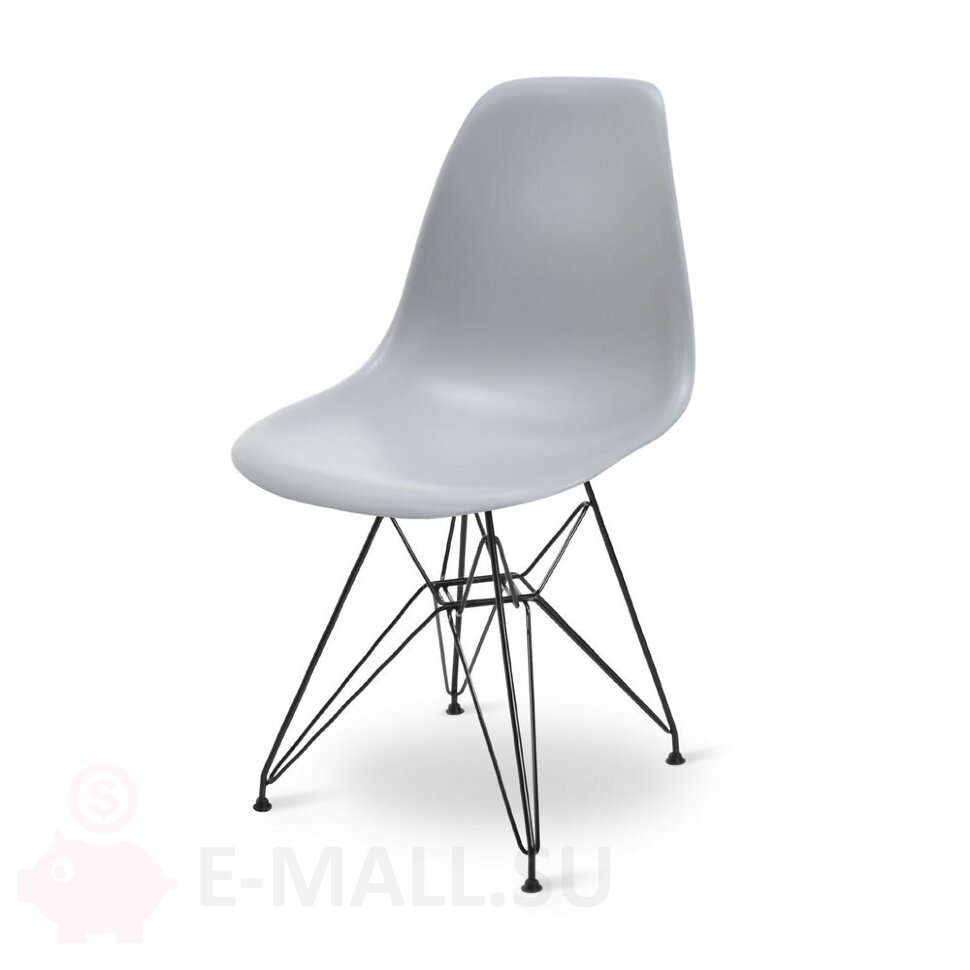 Пластиковые стулья DSR, дизайн Чарльза и Рэй Эймс Eames, ножки черные, серебро