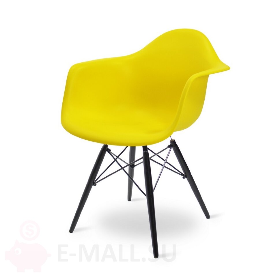 Пластиковые стулья DAW, дизайн Чарльза и Рэй Эймс Eames, ножки черные дерево