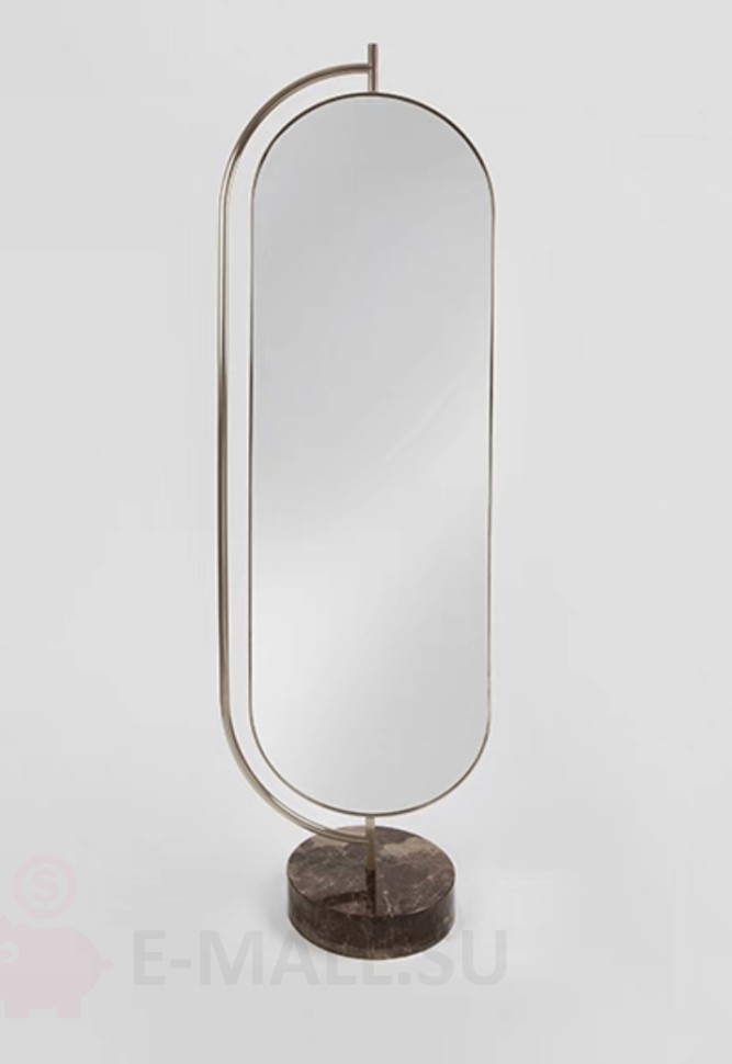 Напольное зеркало в стиле Giove Mirror, Черное основание/ 178см