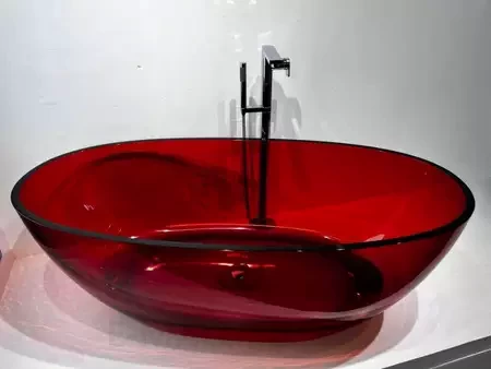 Ванна прозрачная из цветной поликристаллической смолы